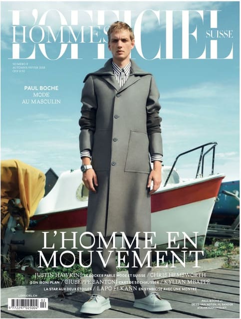 L'Officiel Hommes Switzerland A/W 18 Cover — L'Officiel Hommes Switzerland