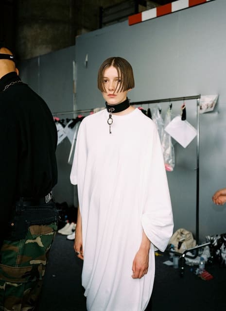 Vetements show backstage + press shot — Vetements