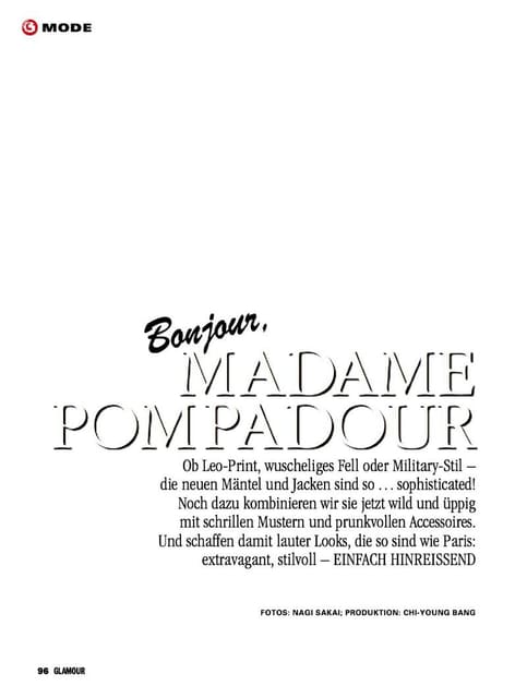 Bonjour Madame Pompadour — Glamour Germany