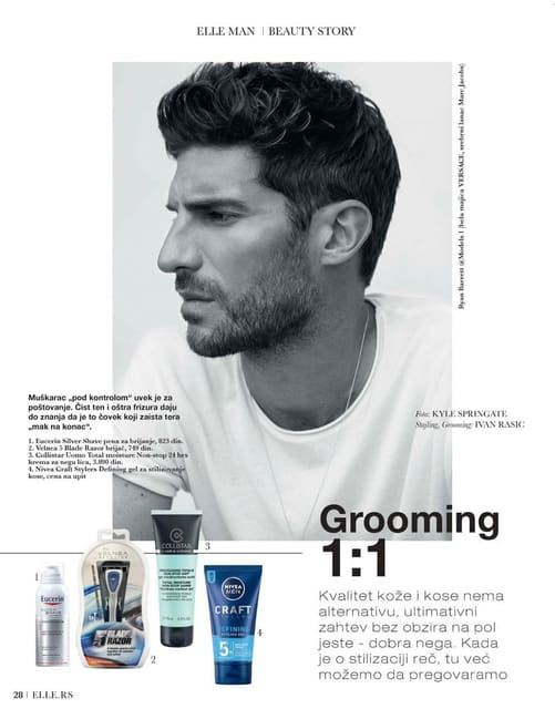 GROOMING 1:1 by KYLE SPRINGATE — Elle Man Serbia