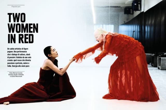 Two Women in Red — L'Officiel Italia