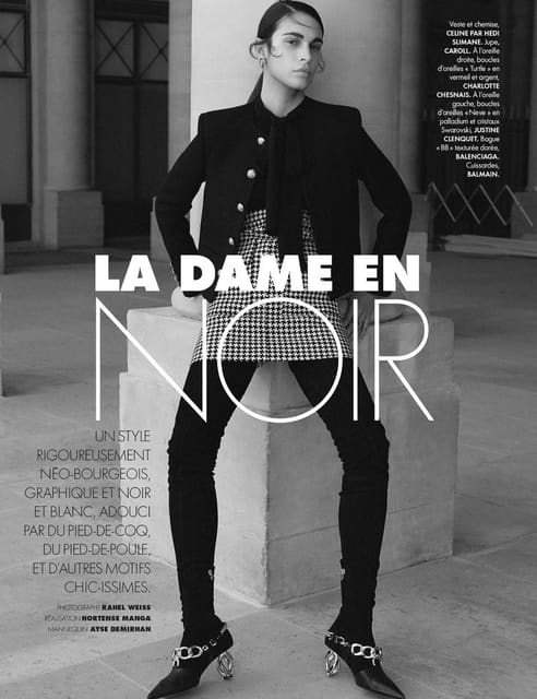 La dame en noir — Elle France