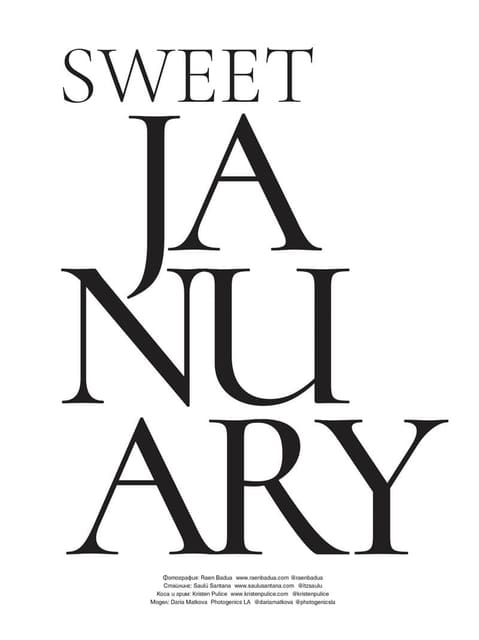 Sweet January — Grazia Bulgaria