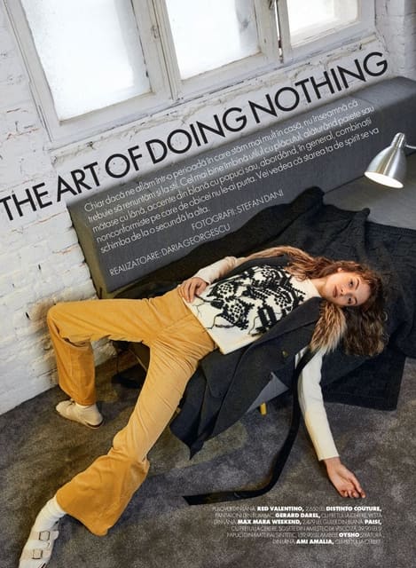 The art of doing nothing — Elle Romania