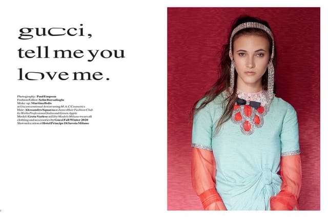 Gucci _ Greta Varlese — Black Magazine