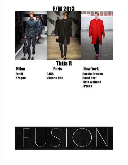 Fusion Models F/W 13 Mens Shows