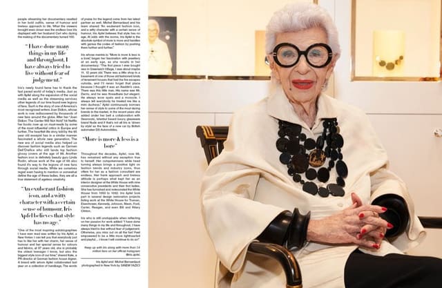 How Iris Apfel, the Designer Became Iris... — D'Scene Magazine