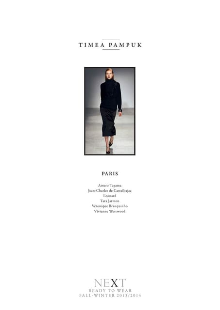 Next Models Paris F/W 13 show report Par...