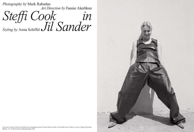 Steffi Cook in Jil Sander — Collection Issue