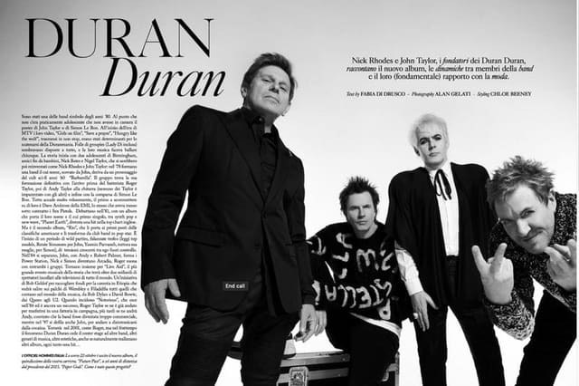 Duran Duran - Anniversary issue — L'Officiel Hommes Italia