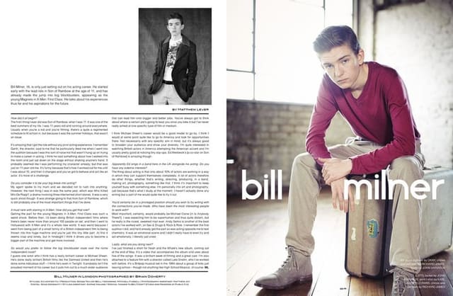 Bill Milner — SID Magazine