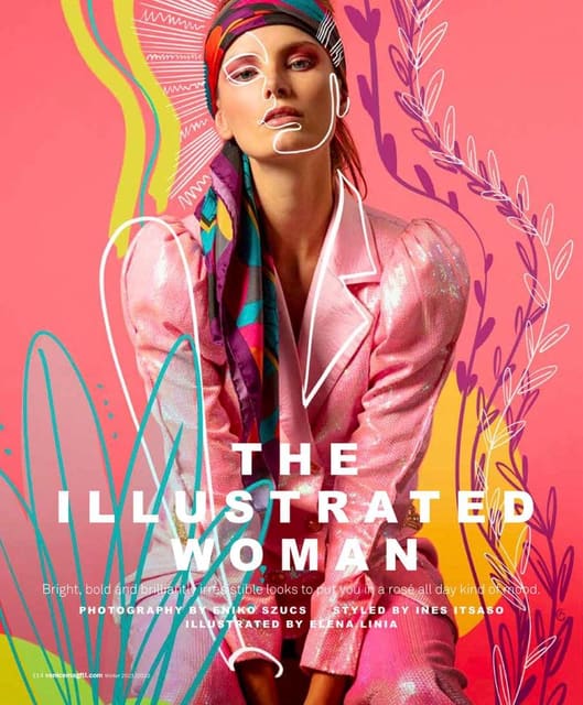 The illustrated woman for Venice magazin...