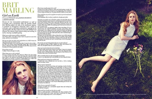 BRIT MARLING Girl on Earth — TWELV Magazine