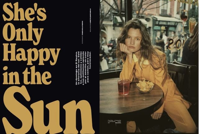 She is only happy in the sun — Glamour Spain
