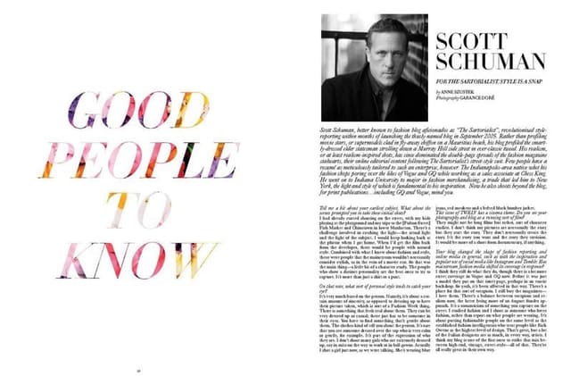 SCOTT SCHUMAN FOR THE SARTORIALIST, STYL... — TWELV Magazine