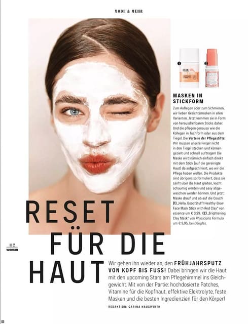 RESET FÜR DIE HAUT — Woman Magazin