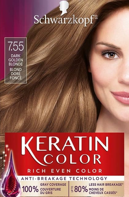 Keratin Color 7.55 Dark Golden Blonde — Schwarzkopf