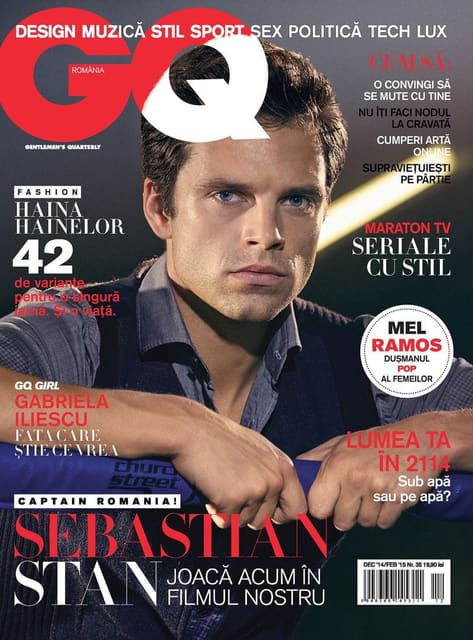 GQ Romania January 2015 Cover - Sebastian Stan — GQ Romania