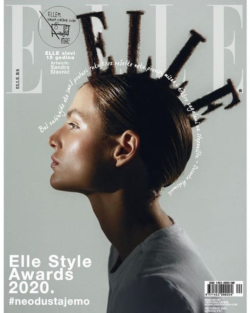 Elle Serbia December 2020 Cover by Vanja... — Elle Serbia