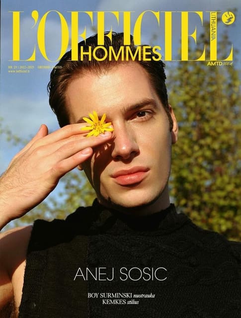 L'Officiel Hommes Lithuania December 2022 Cover by Boy Surminski — L'Officiel Hommes Lithuania