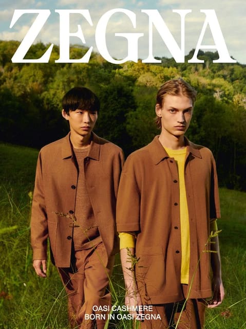Zegna S/S 2023 Oasi Cashmere Campaign — Zegna