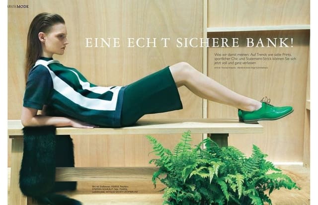Eine echt sichere Bank for Grazia German... — Grazia Germany