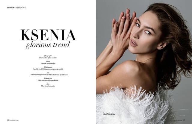 KSENIA glorious trend for Resident Magaz...
