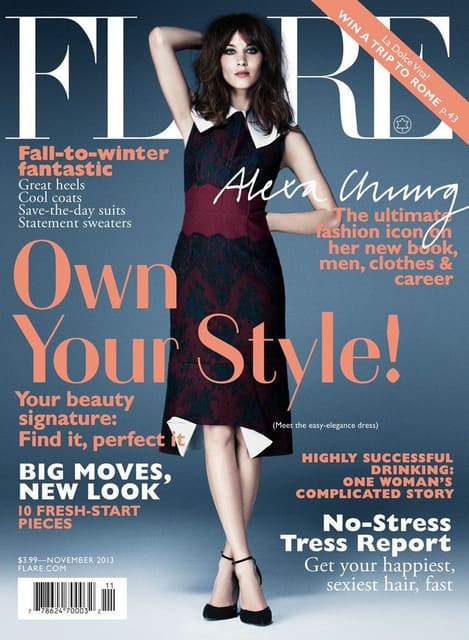 Flare November 2013 Cover — Flare Magazine
