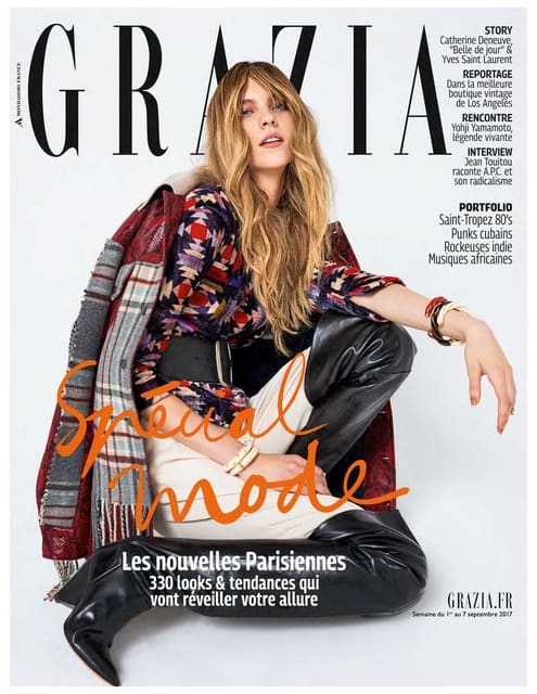 Grazia France September 1, 2017 Covers: ... — Grazia France