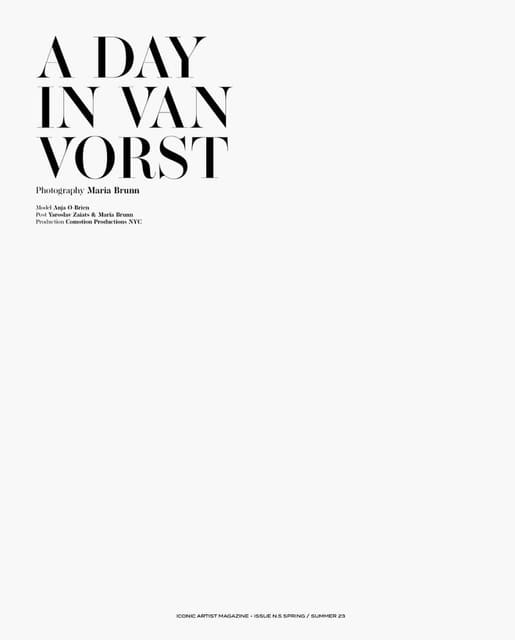 A Day In Van Vorst for ICONIC ARTISTS Ma...