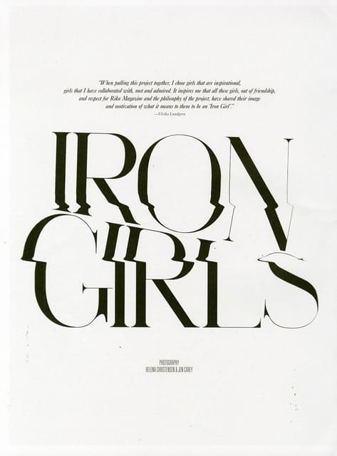 Iron Girls — Rika Magazine