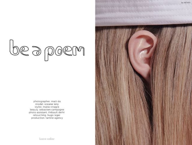 Be A Poem by Matt Da — Kunst Magazine