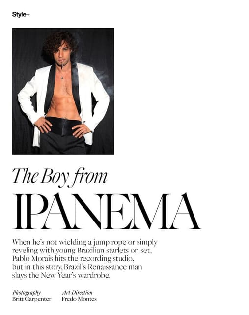 The Boy From Ipanema — The Perfect Man Magazine