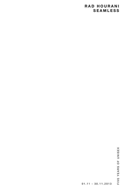 Rad Hourani: SEAMLESS - Five Years of Un... — Rad Hourani