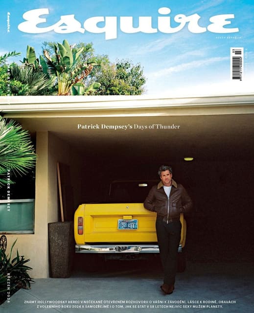 Esquire Czech Republic March 2024 Cover - Patrick Dempsey — Esquire Czech Republic