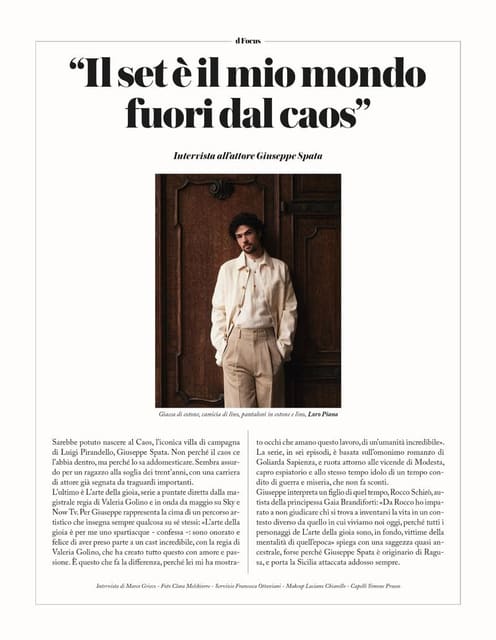 Giuseppe Spata x Loro Piana — DLUI la Repubblica
