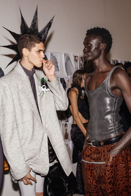Jordanluca S/S 25 Show backstage — Lewis Magazine
