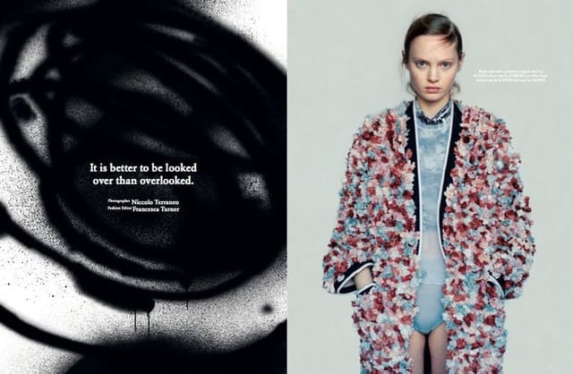 It is better to be looked over than over... — Wonderland Magazine