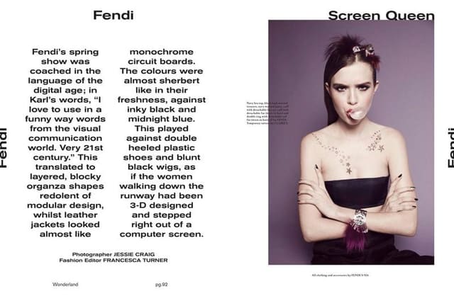 Fendi: Screen Queen — Wonderland Magazine