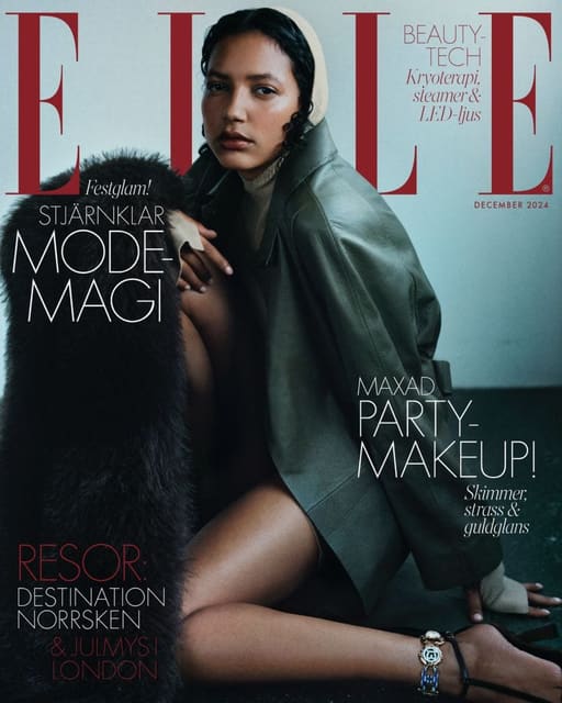 Elle Sweden December 2024 Cover — Elle Sweden