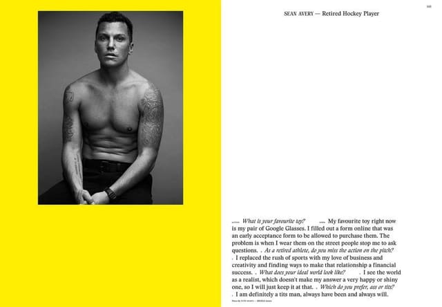 Sean Avery — Fat Man Magazine