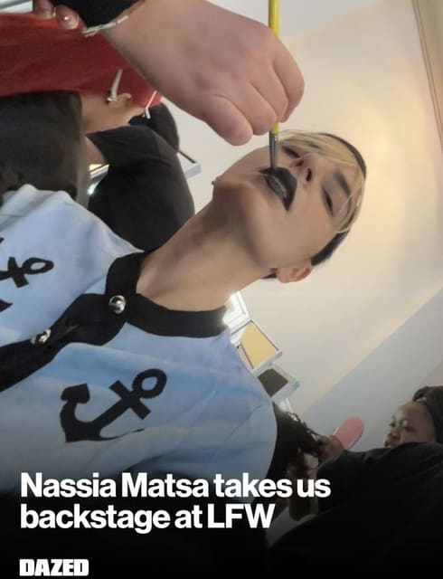 Backstage at LFW with Nassia Matsa — Dazed Digital