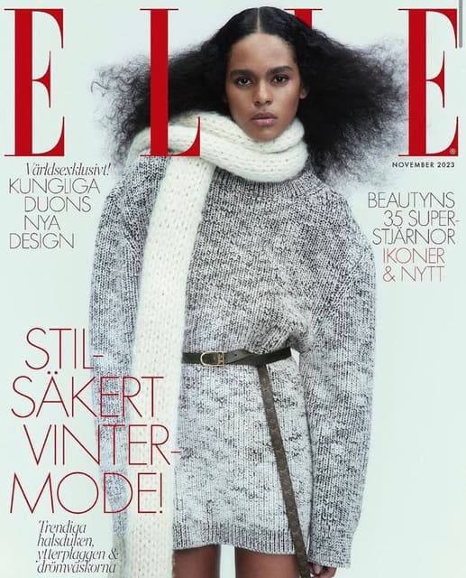 Elle Sweden November 2023 Cover — Elle Sweden