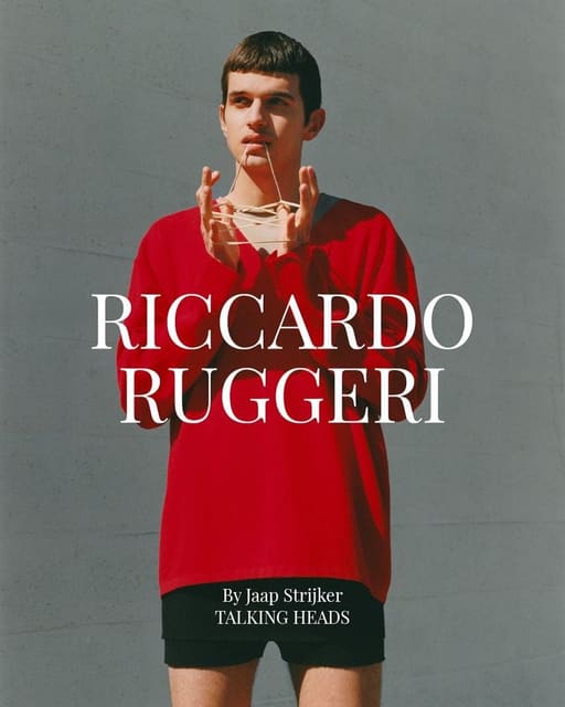 Talking Heads Riccardo Ruggeri — The Greatest Magazine