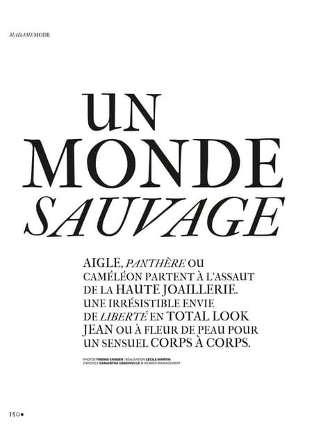 Un Monde Sauvage — Madame Figaro