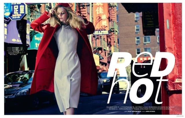 Red Hot — Marie Claire Russia