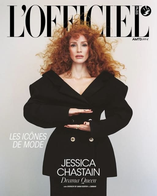 L'Officiel Paris September 2026 Cover - Jessica Chastain — L'Officiel Paris