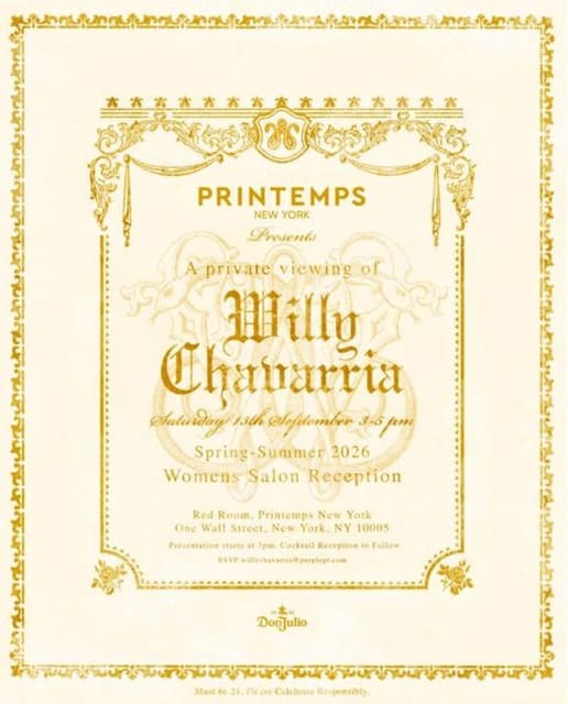 Willy Chavarria S/S 26 Salon Private Show — Willy Chavarria