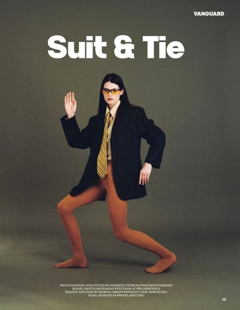 Suit & Tie - Nastya Mosyakina — Vanguard Magazine