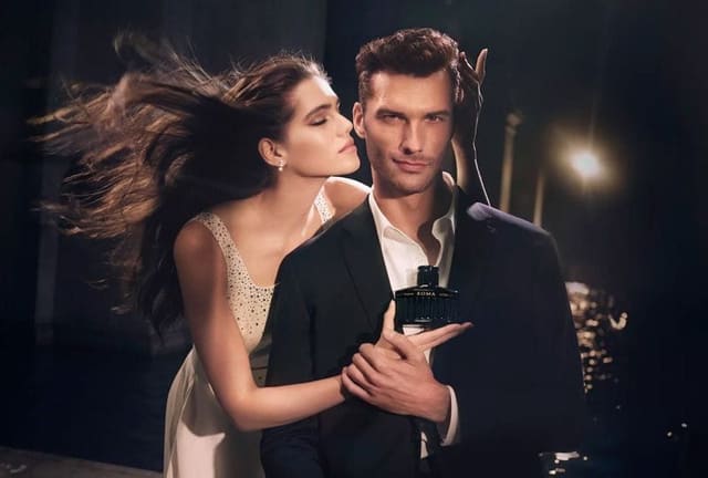 “Roma Uomo Nero Estremo” fragrance campaign — Laura Biagiotti